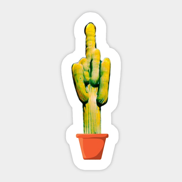 Middle Finger Cactus Sticker by SafDav872